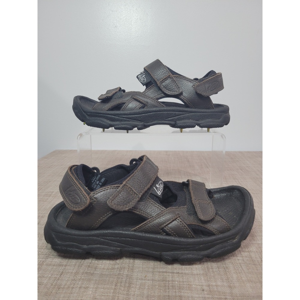 Bite X-Golf Men Brown Leather Spiked Golf Sandals Style 3301B‎ Mens Size 8